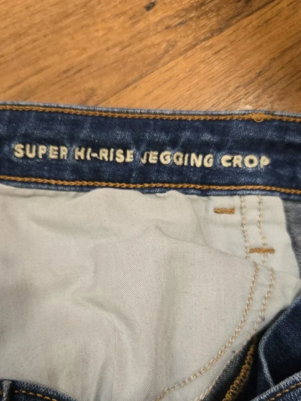 American Eagle Blue Distressed High-Rise Skinny Jeans